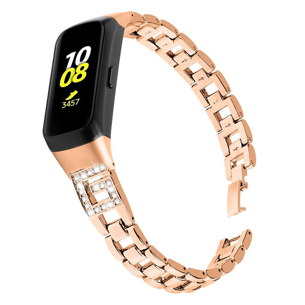 Rigtigt fantastisk Samsung Galaxy Fit Metal og Rhinsten Rem - Guld#serie_3