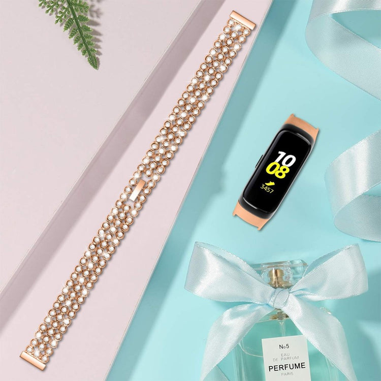 Mega fint Samsung Galaxy Fit Metal og Rhinsten Rem - Guld#serie_3