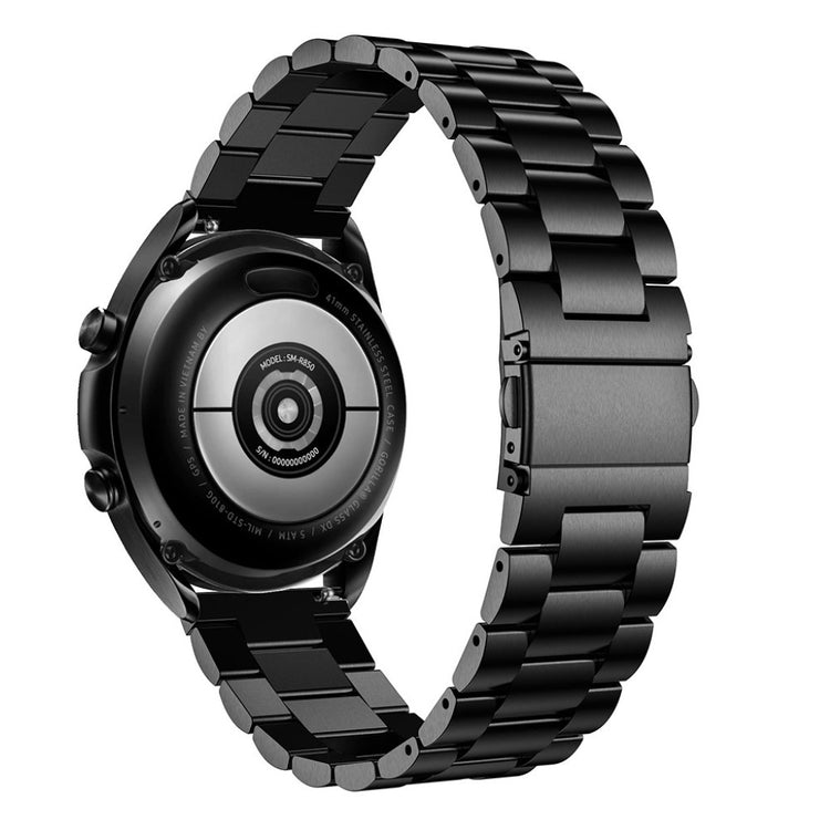 Mega hårdfør Samsung Galaxy Watch 3 (45mm) Metal Rem - Sort#serie_8