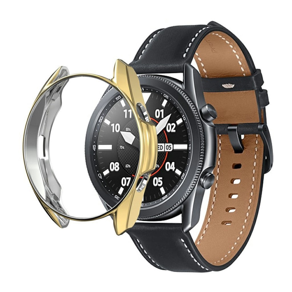 Samsung Galaxy Watch 3 (45mm) Holdbar Silikone Bumper  - Guld#serie_6