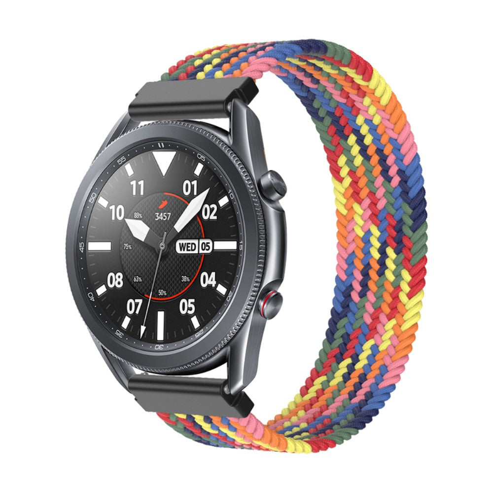 Rigtigt holdbart Samsung Galaxy Watch 3 (45mm) Nylon Rem - Størrelse: L - Flerfarvet#serie_15