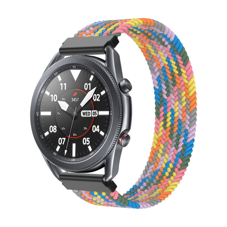 Rigtigt holdbart Samsung Galaxy Watch 3 (45mm) Nylon Rem - Størrelse: L - Flerfarvet#serie_16