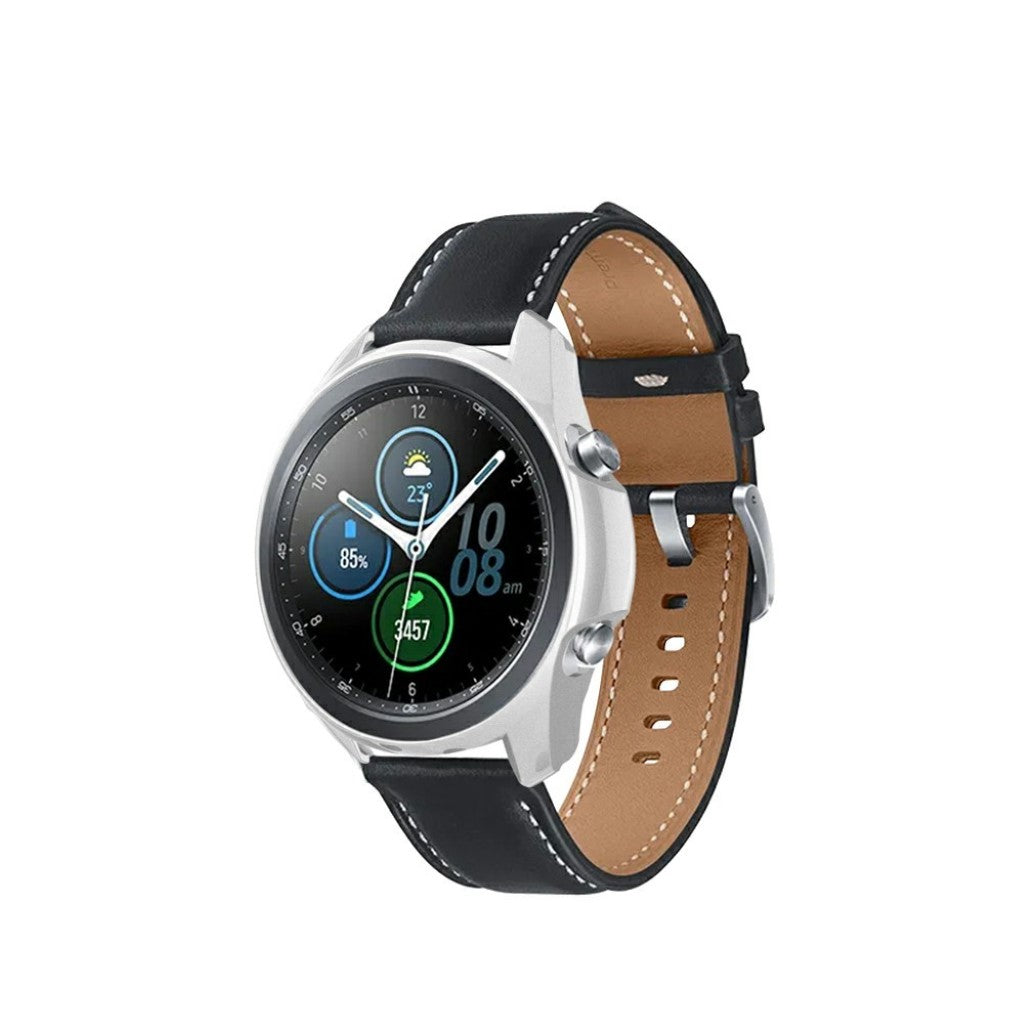 Samsung Galaxy Watch 3 (41mm) Holdbar Silikone Bumper  - Sølv#serie_5