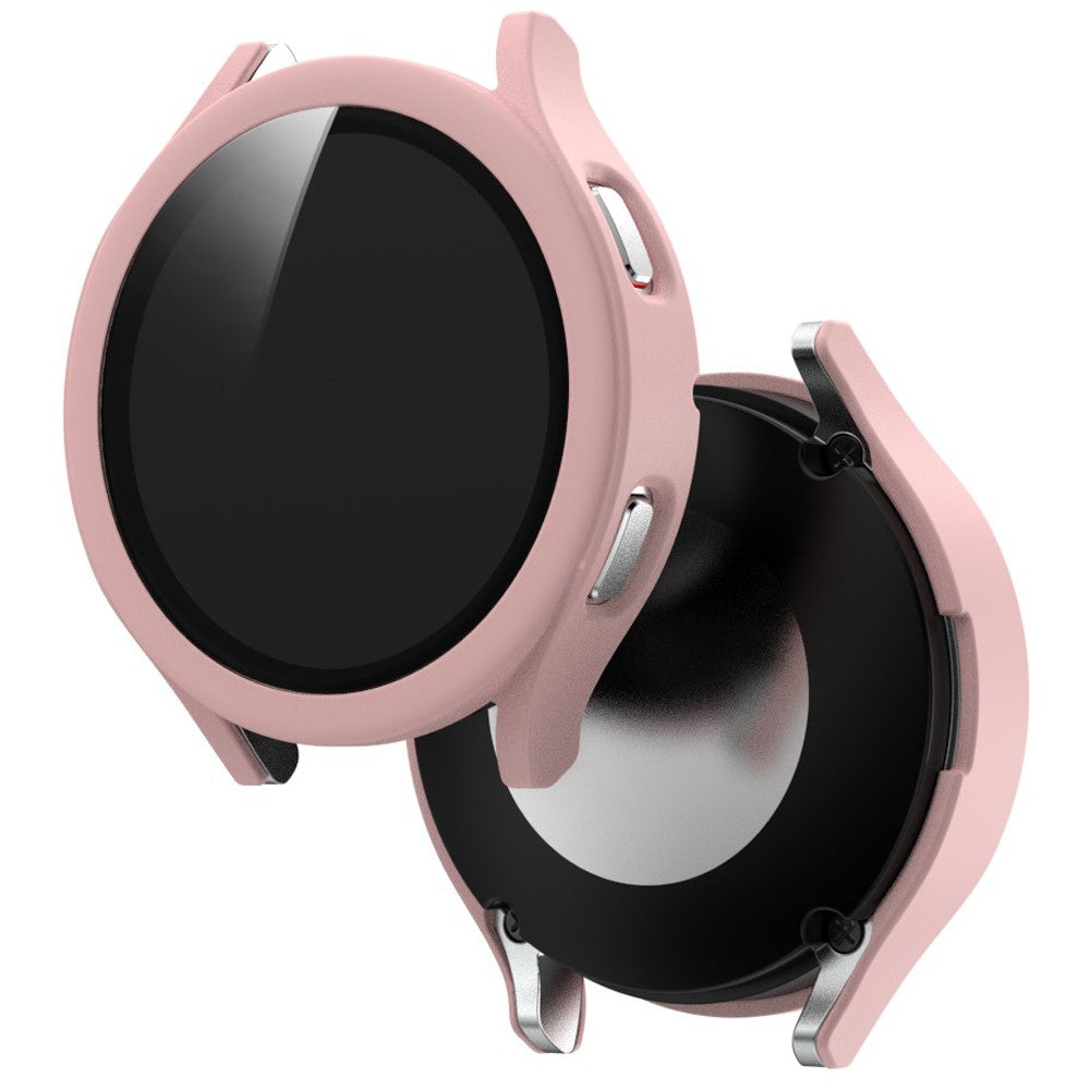 Vildt Flot Samsung Galaxy Watch 4 (44mm) Cover med Skærmbeskytter i Plastik og Hærdet Glas - Pink#serie_3