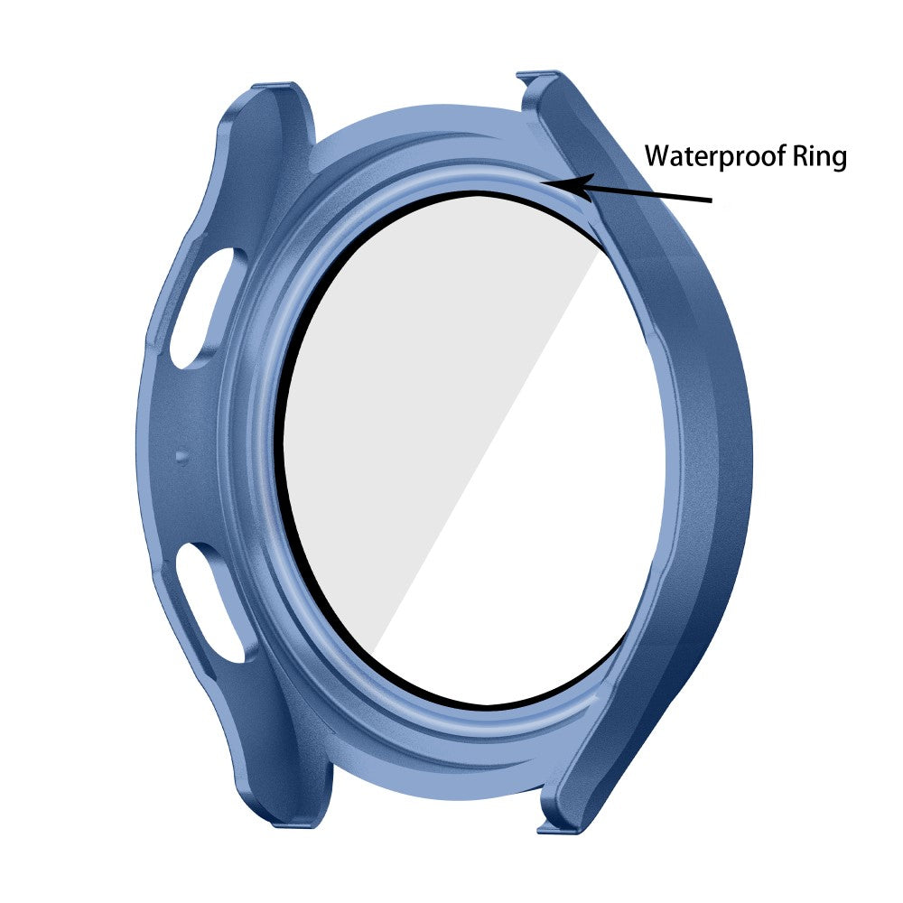 Meget Fint Samsung Galaxy Watch 5 (40mm) / Samsung Galaxy Watch 4 (40mm) Cover med Skærmbeskytter i Plastik og Hærdet Glas - Blå#serie_10