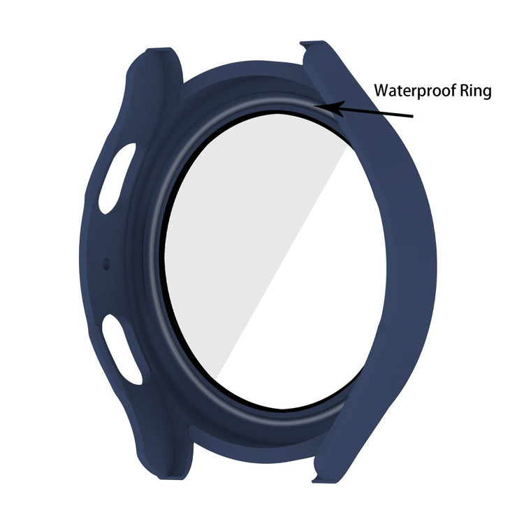 Meget Fint Samsung Galaxy Watch 5 (40mm) / Samsung Galaxy Watch 4 (40mm) Cover med Skærmbeskytter i Plastik og Hærdet Glas - Blå#serie_6