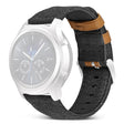 Correa de reloj universal de 20 mm de cuero auténtico revestido de lona 