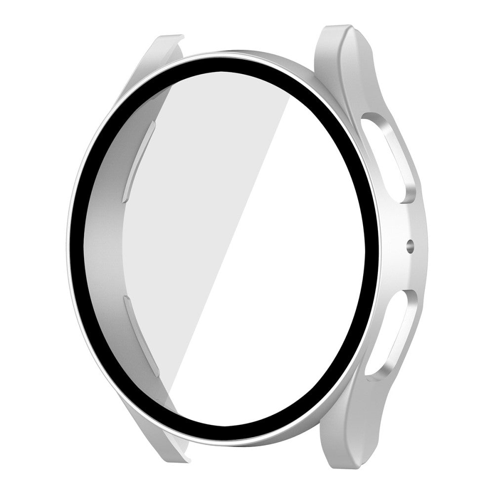 Flot Samsung Galaxy Watch 5 (44mm) Cover med Skærmbeskytter i Plastik og Hærdet Glas - Sølv#serie_2