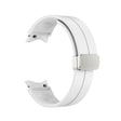 Correa de silicona para reloj Samsung Galaxy Watch 5 / 4 / 3 con hebilla plateada 