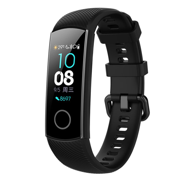 Vildt fint Huawei Honor Band 4 Silikone Rem - Sort#serie_1