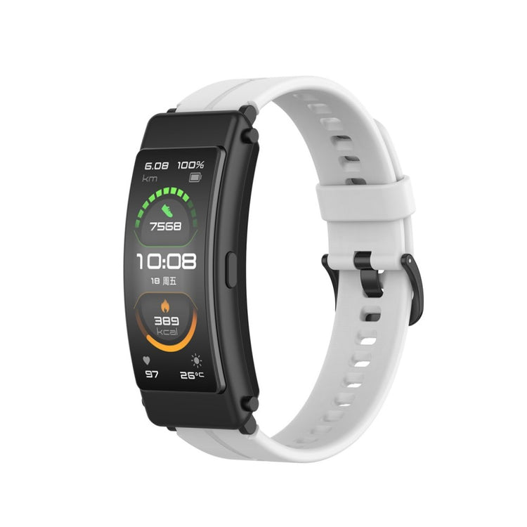 Fint Huawei TalkBand B6 / Huawei TalkBand B3 Silikone Rem - Hvid#serie_2