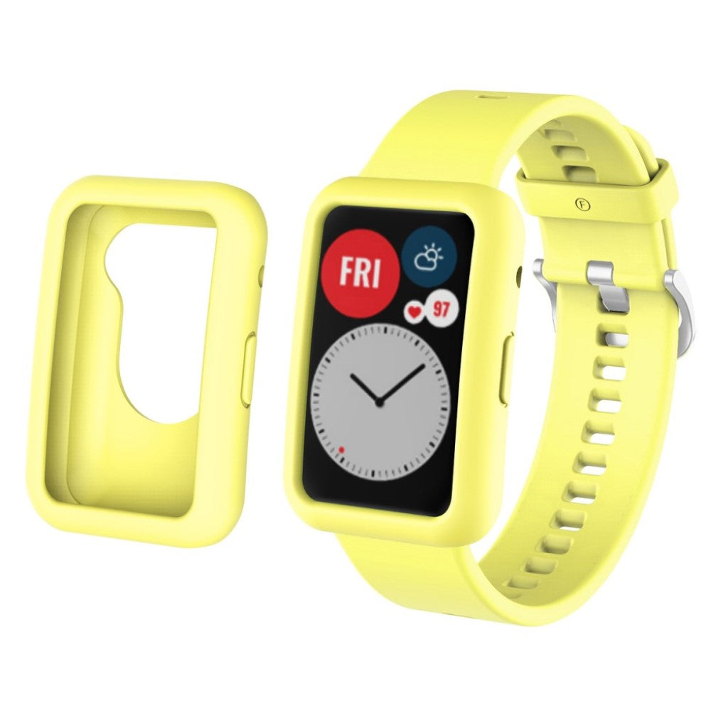 Flot Huawei Watch Fit Silikone Cover - Gul#serie_7