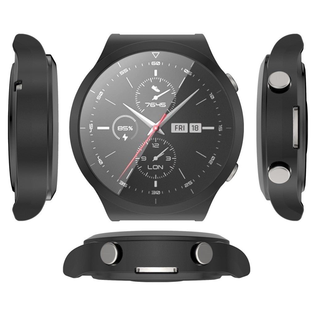 Super Fed Huawei Watch GT 2 Pro Silikone Cover - Sort#serie_1