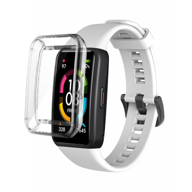 Super nydelig Huawei Band 6 Silikone Rem - Hvid#serie_10