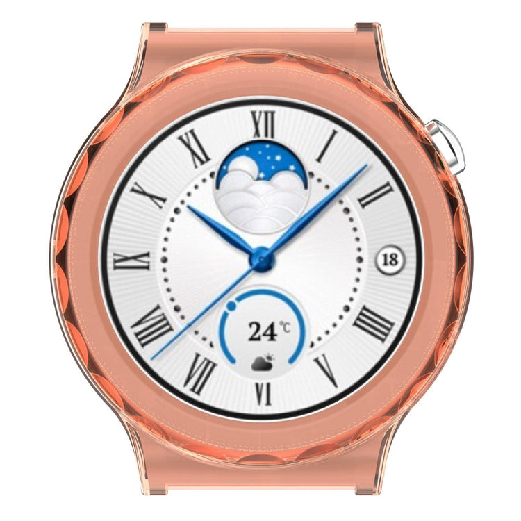 Huawei Watch GT 3 Pro 43mm Gennemsigtig Silikone Bumper  - Pink#serie_1