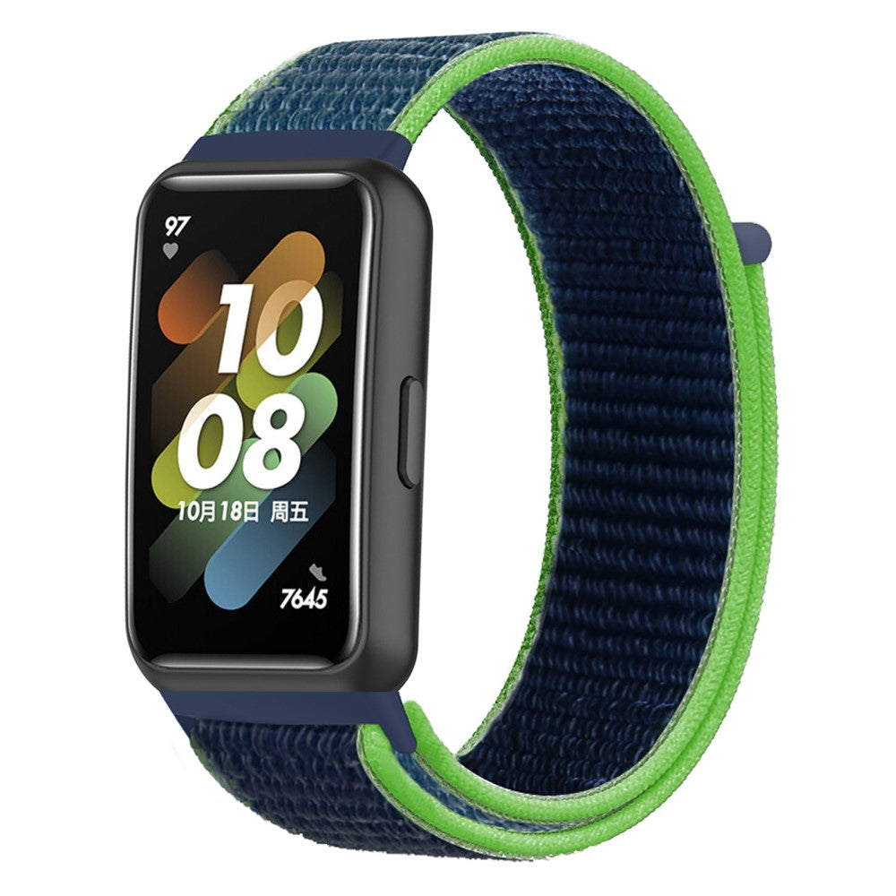 Vildt fint Huawei Band 7 Nylon Rem - Grøn#serie_14