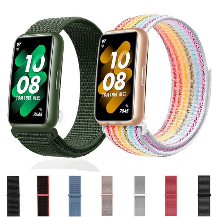 Vildt fint Huawei Band 7 Nylon Rem - Grøn#serie_14