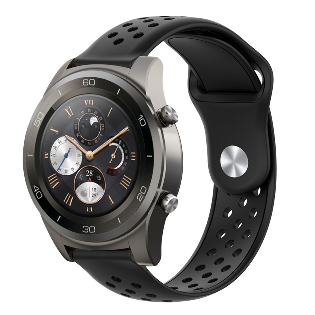 Mega godt Huawei Watch 2 Pro Silikone Rem - Sort#serie_1