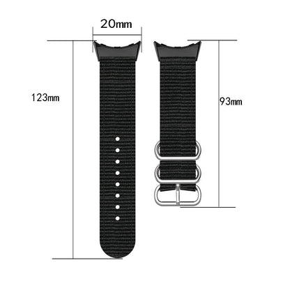 Vildt slidstærk Google Pixel Watch Nylon Rem - Sort#serie_2