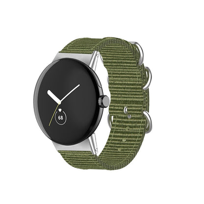 Vildt slidstærk Google Pixel Watch Nylon Rem - Grøn#serie_6