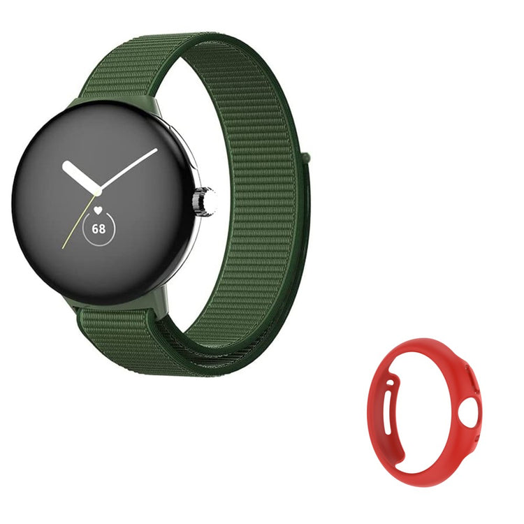 Yndigt Google Pixel Watch Plastik og Nylon Rem - Grøn#serie_6