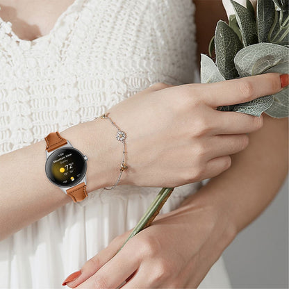 Rigtigt kønt Google Pixel Watch Ægte læder Rem - Brun#serie_15