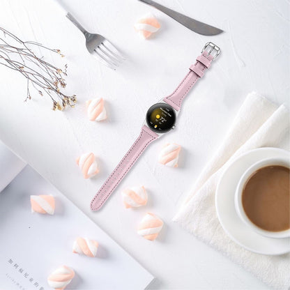 Rigtigt kønt Google Pixel Watch Ægte læder Rem - Pink#serie_3