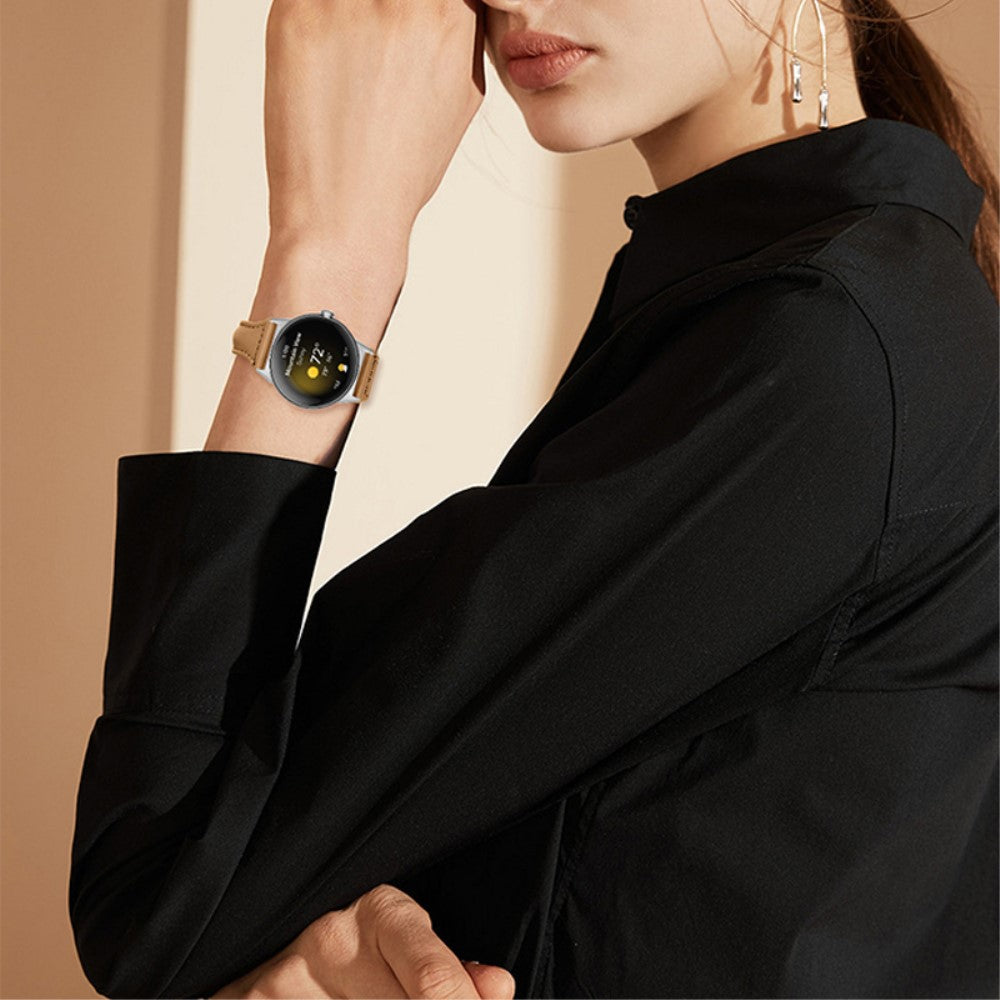 Rigtigt kønt Google Pixel Watch Ægte læder Rem - Brun#serie_6