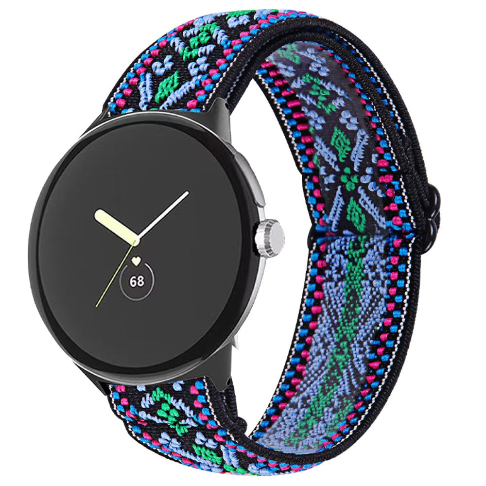 Super elegant Google Pixel Watch Nylon Rem - Flerfarvet#serie_10
