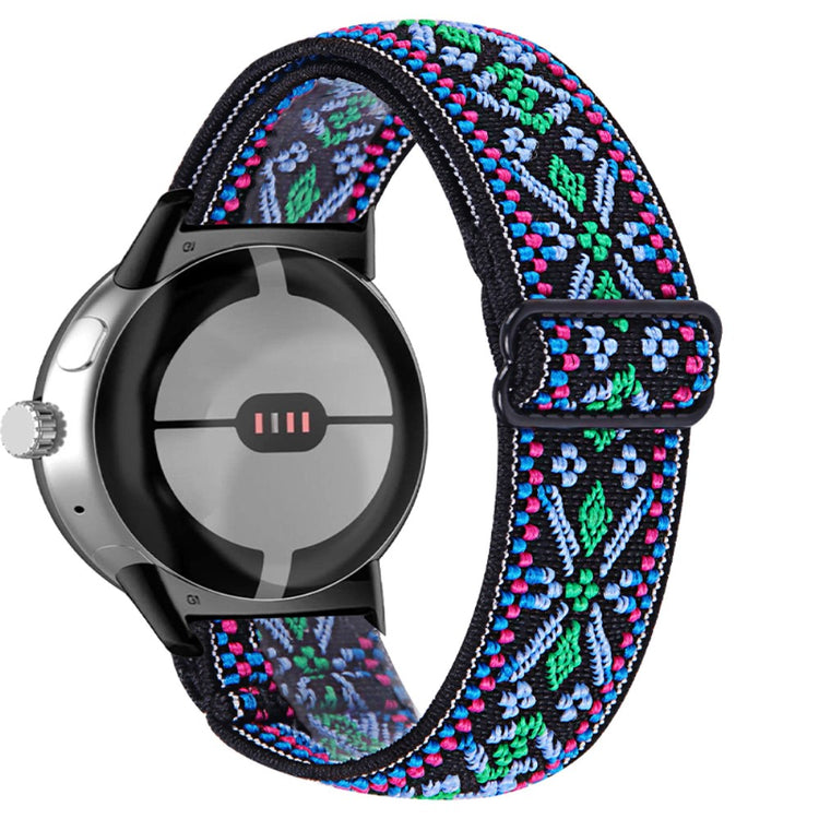Super elegant Google Pixel Watch Nylon Rem - Flerfarvet#serie_10