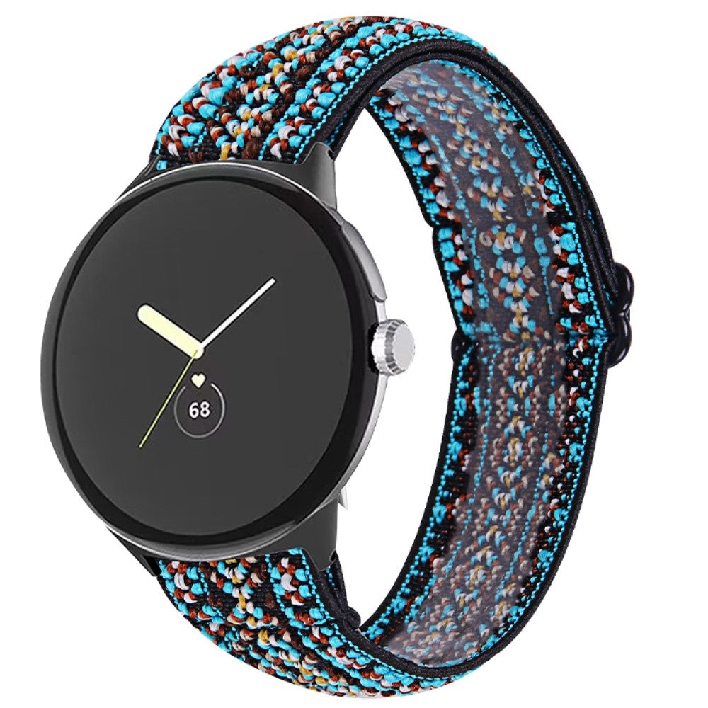 Super elegant Google Pixel Watch Nylon Rem - Blå#serie_3