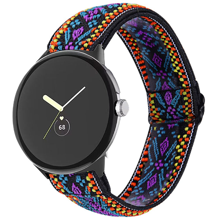Super elegant Google Pixel Watch Nylon Rem - Flerfarvet#serie_4