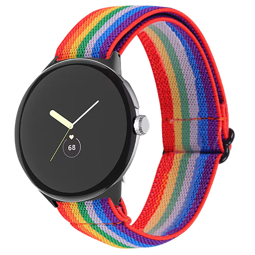 Super elegant Google Pixel Watch Nylon Rem - Flerfarvet#serie_5