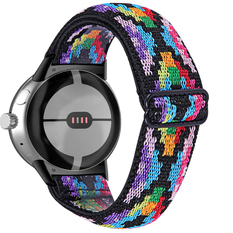 Super elegant Google Pixel Watch Nylon Rem - Flerfarvet#serie_7