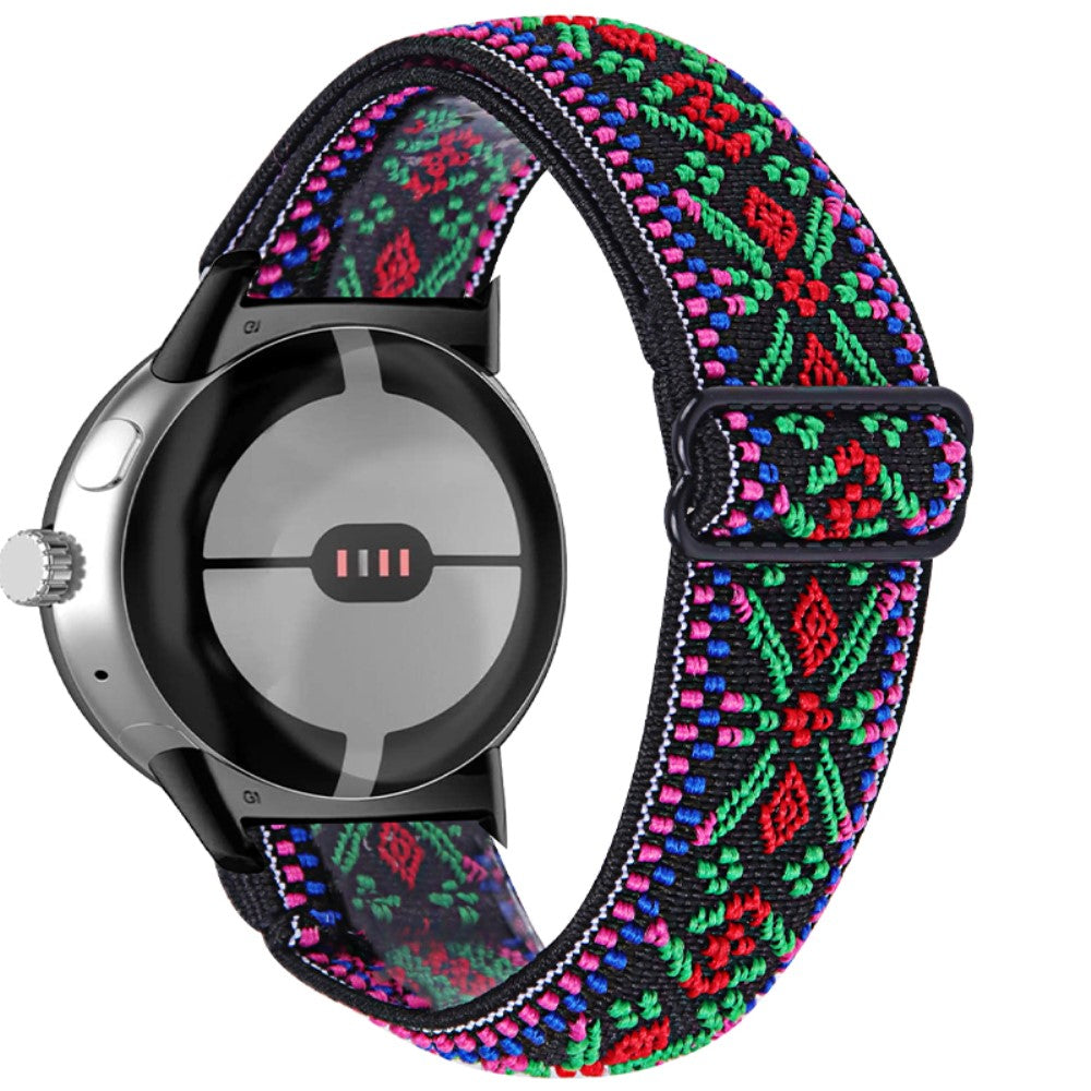 Super elegant Google Pixel Watch Nylon Rem - Flerfarvet#serie_9