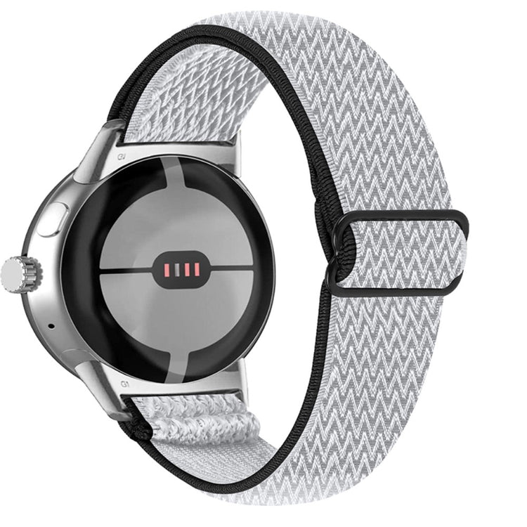Rigtigt elegant Google Pixel Watch Nylon Rem - Hvid#serie_4