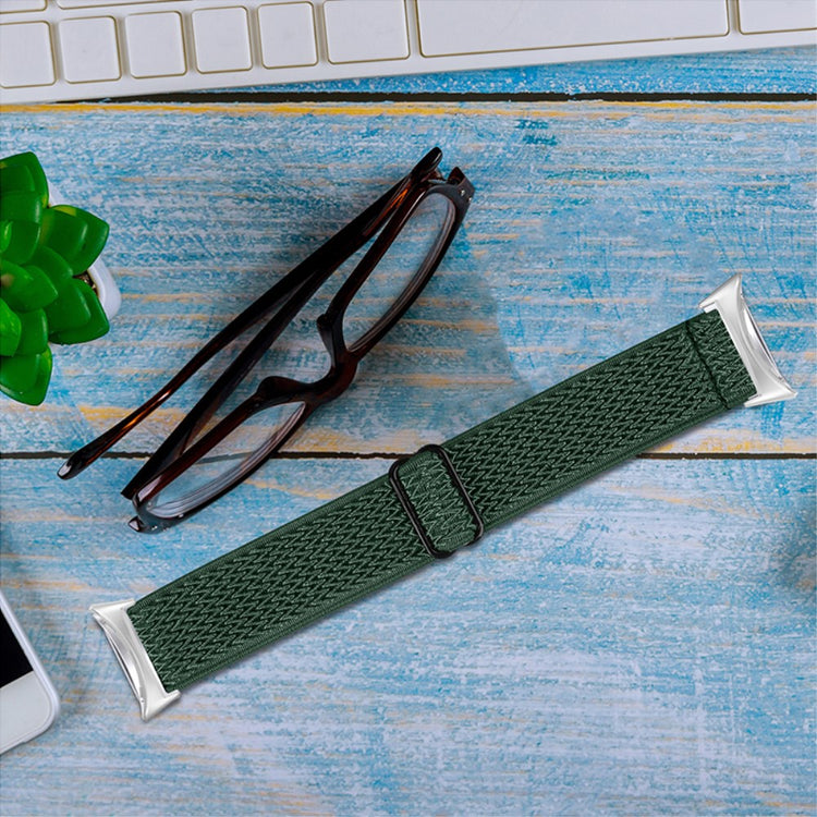 Rigtigt elegant Google Pixel Watch Nylon Rem - Grøn#serie_7