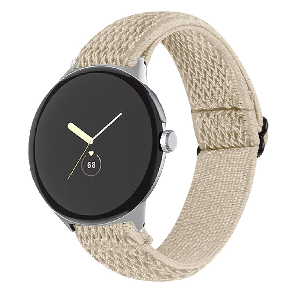Rigtigt elegant Google Pixel Watch Nylon Rem - Hvid#serie_9