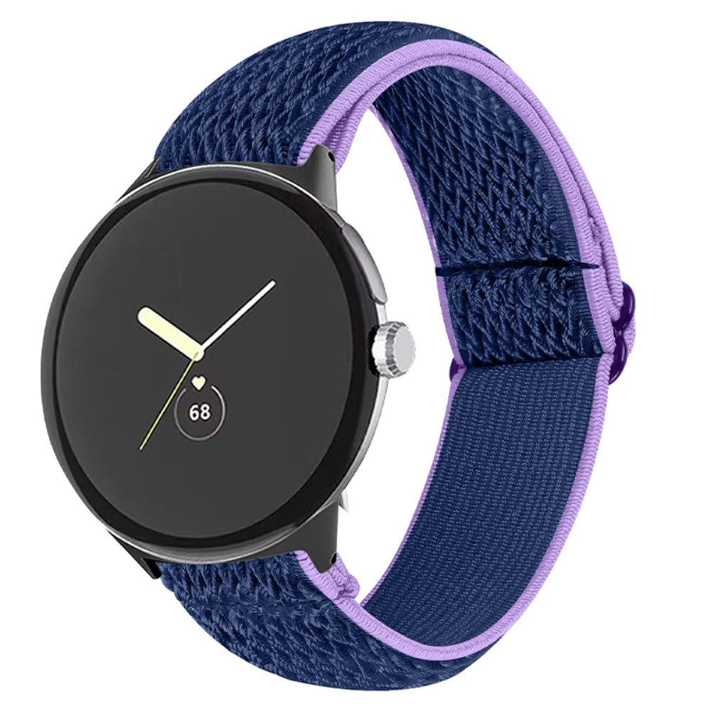 Rigtigt sejt Google Pixel Watch Nylon Rem - Blå#serie_11