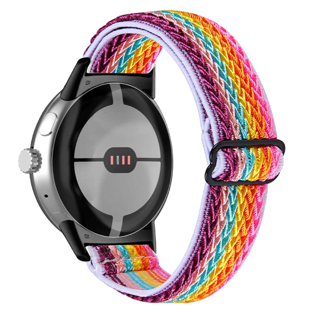 Rigtigt sejt Google Pixel Watch Nylon Rem - Flerfarvet#serie_3