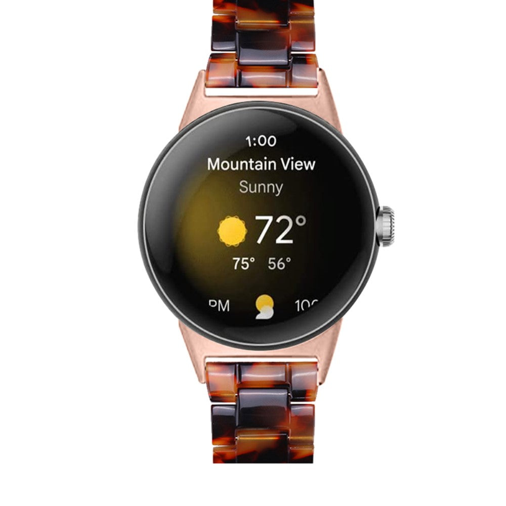 Super pænt Google Pixel Watch Plastik Rem - Brun#serie_9