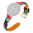 Correa de reloj de cuero auténtico floral Google Pixel Watch con conector de oro rosa 