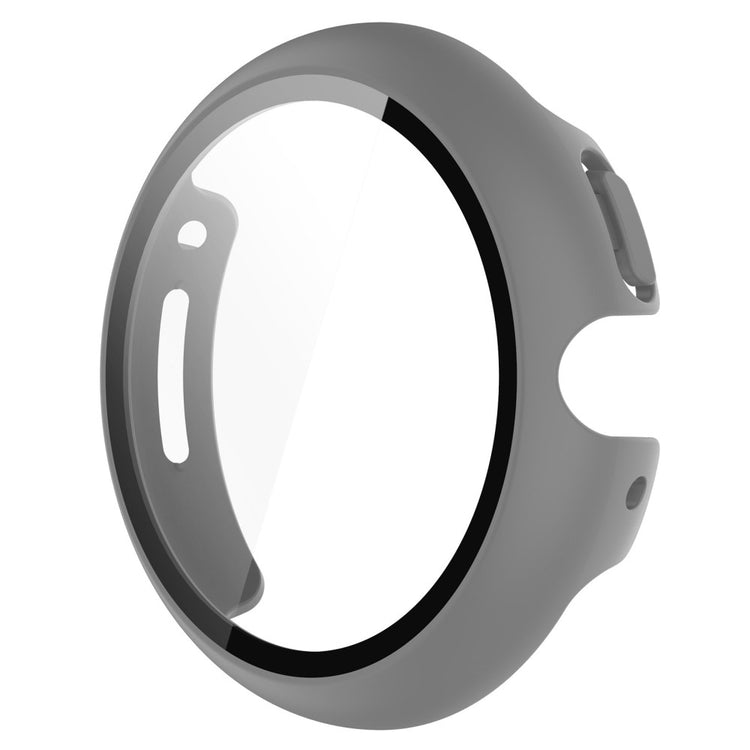 Super Flot Google Pixel Watch Cover med Skærmbeskytter i Plastik og Hærdet Glas - Sølv#serie_2