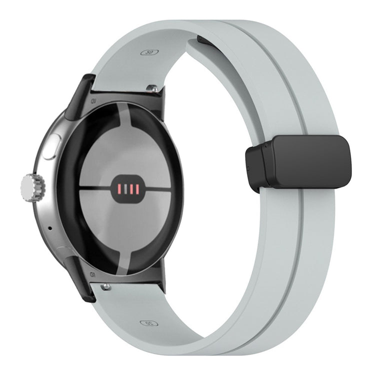 Rigtigt nydelig Google Pixel Watch Silikone Rem - Sølv#serie_9