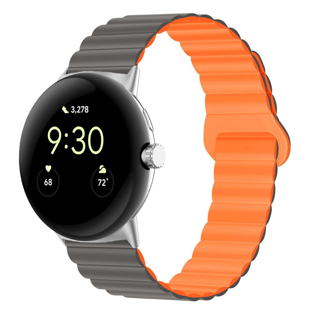 Pænt Google Pixel Watch Silikone Rem - Orange#serie_11