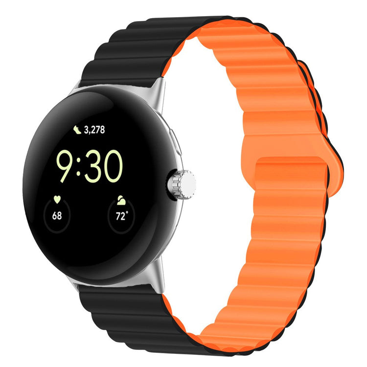 Pænt Google Pixel Watch Silikone Rem - Orange#serie_6