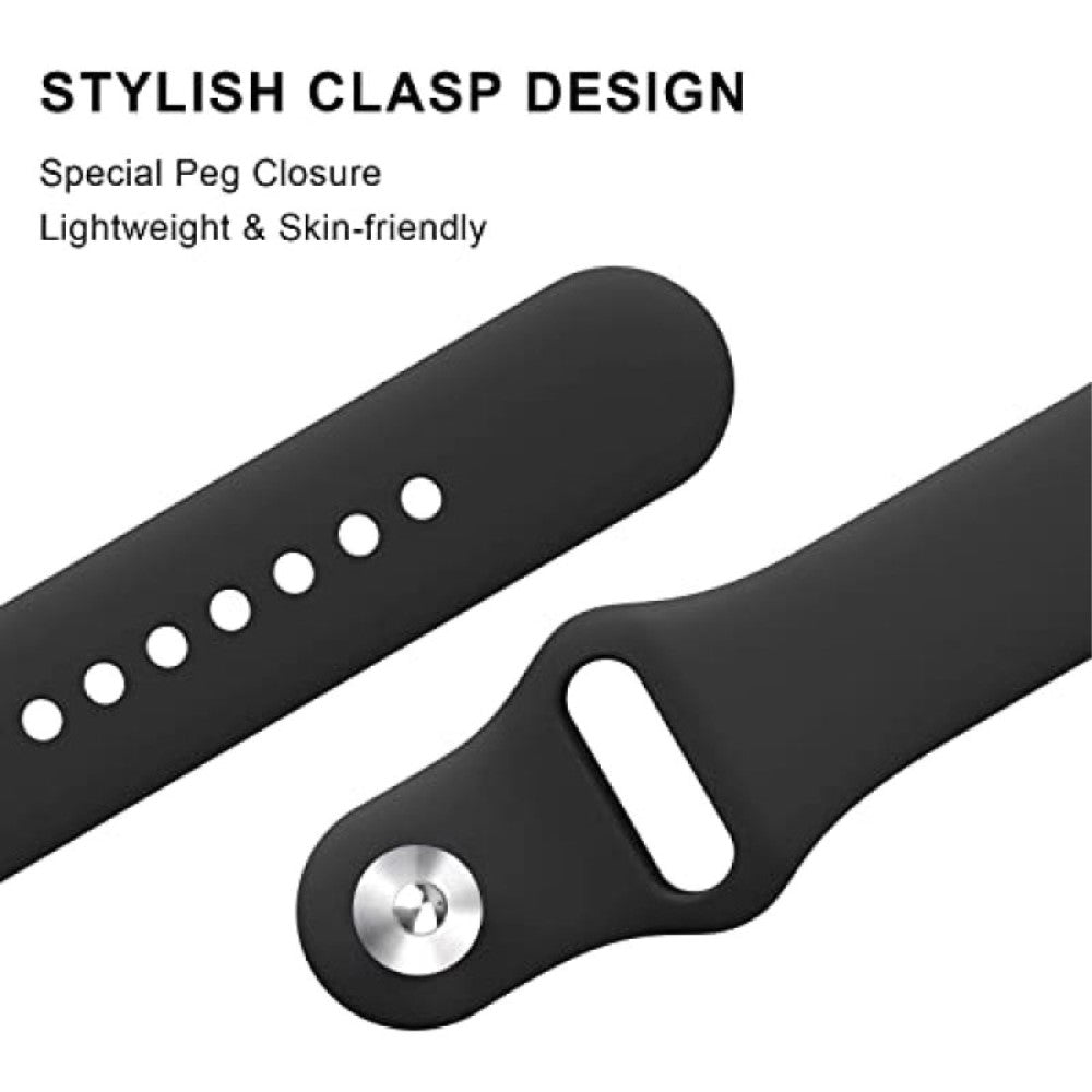 Helt vildt fint Google Pixel Watch Silikone Rem - Sort#serie_1