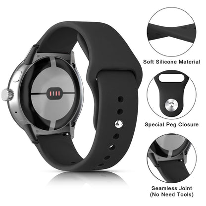 Helt vildt fint Google Pixel Watch Silikone Rem - Sølv#serie_10