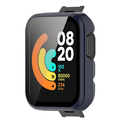 Super Fed Xiaomi Mi Watch Lite / Xiaomi Redmi Watch Cover med Skærmbeskytter i Plastik og Hærdet Glas - Blå#serie_6
