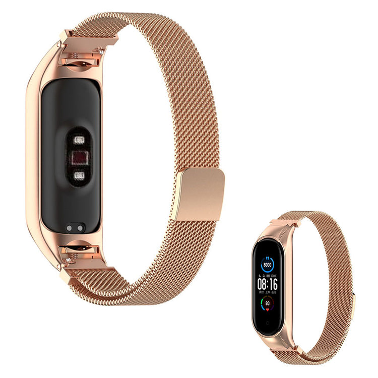 Yndigt Xiaomi Mi Smart Band 6 / Xiaomi Mi Band 5 Metal Rem - Pink#serie_4